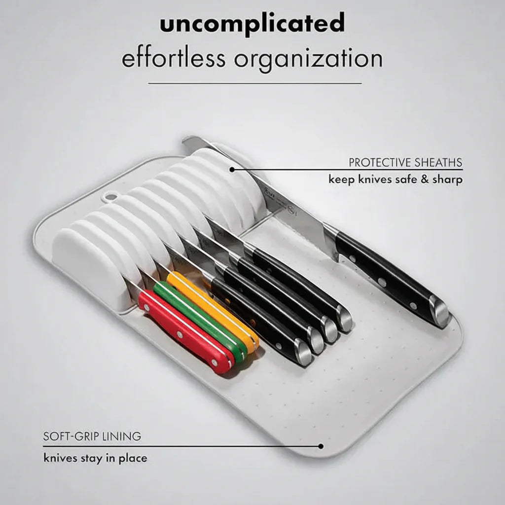Kitchen Knife Drawer Organizer Kitchen Knife Holder with 5 & 11 Slots