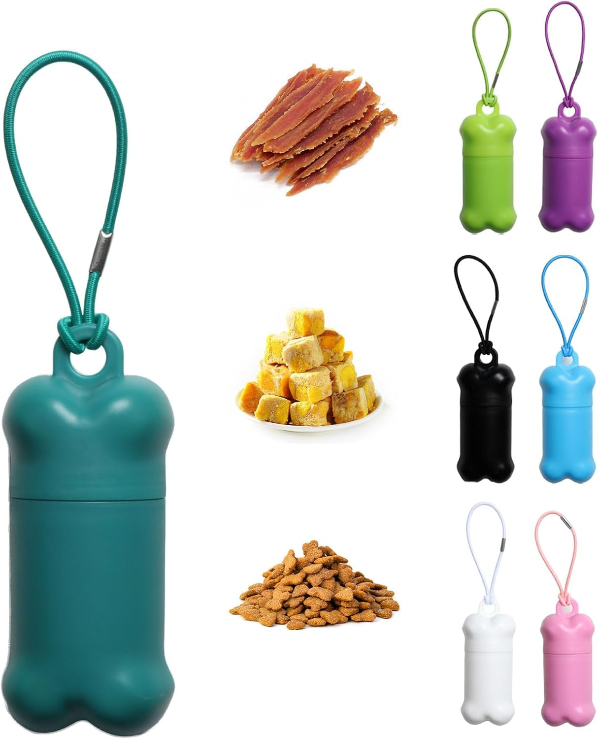 Portable Dog Treat Pouch for Pet Training, Mini Treat Holder Small Dog Treat Bag and Training Container -1 Piece(Dark Green)