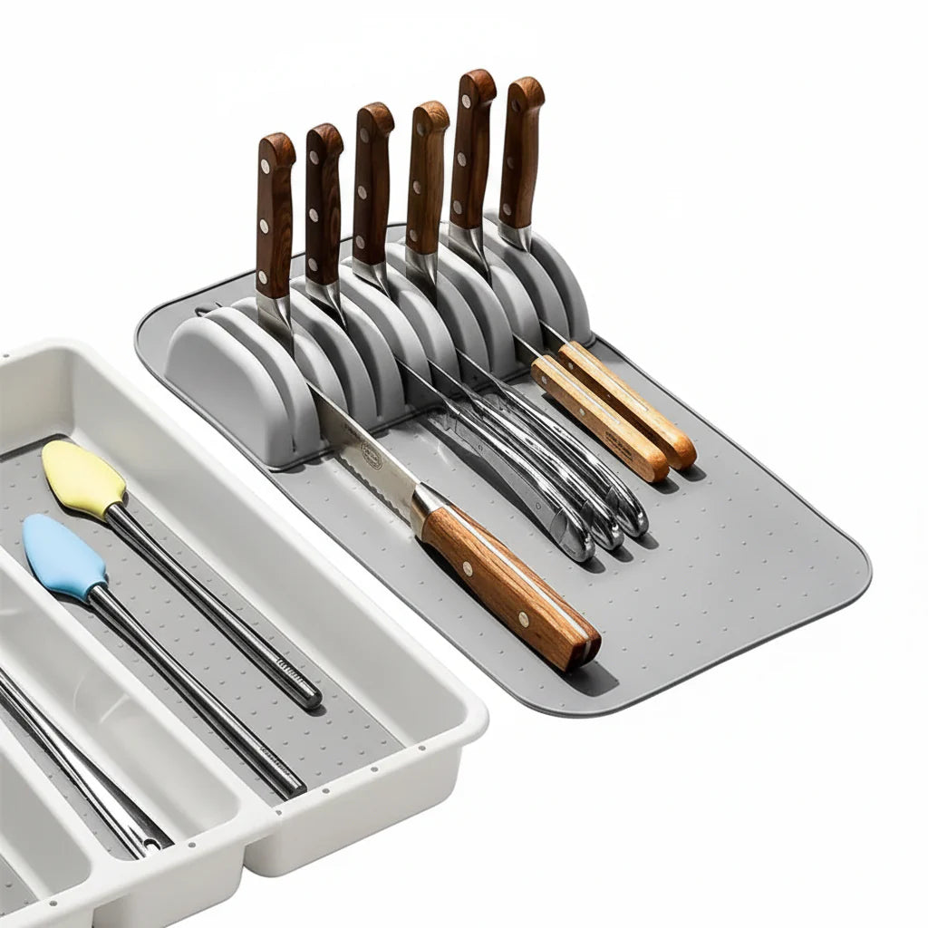 Kitchen Knife Drawer Organizer Kitchen Knife Holder with 5 & 11 Slots