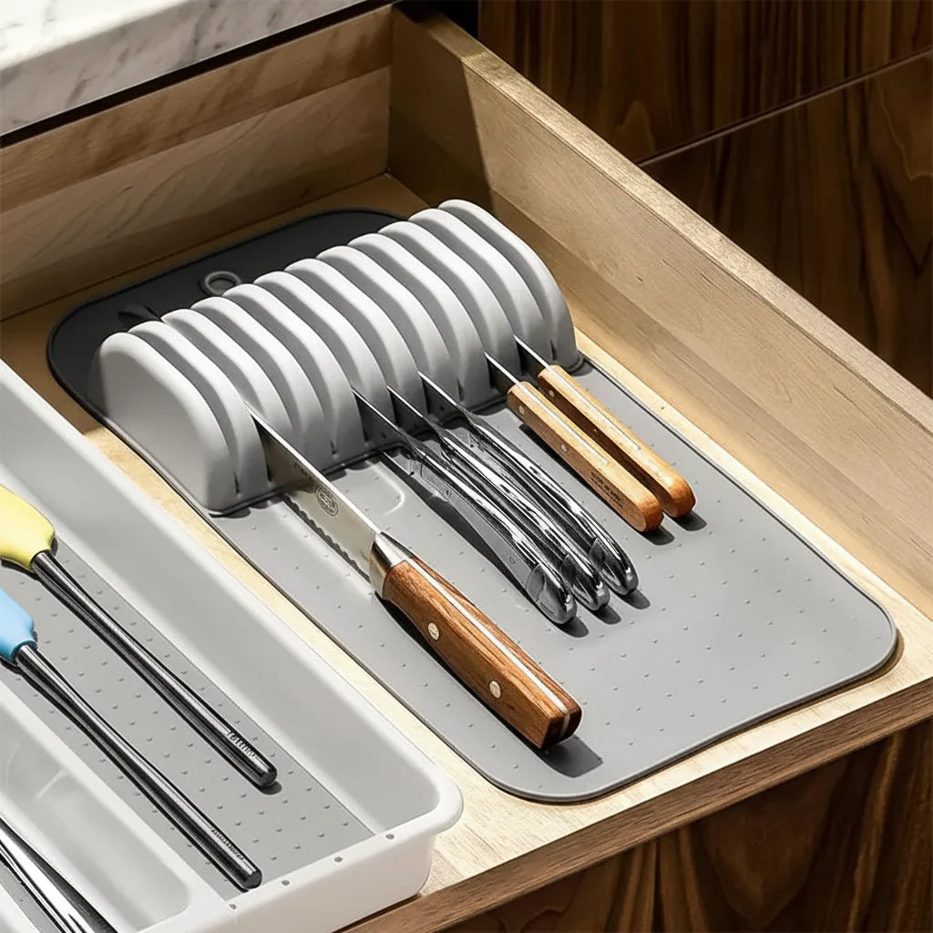Kitchen Knife Drawer Organizer Kitchen Knife Holder with 5 & 11 Slots